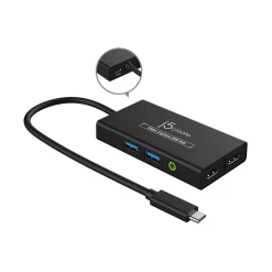 j5create 6-Port USB-C Hub, Black (JVA01)