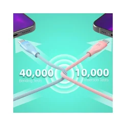 j5create USB Type-C to USB Type-C Charging Cable, 5.9 ft., Pure White (JUCX18L18W)