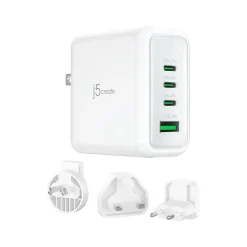 j5create USB-C Wall Charger for Multiple Brands, Pure White (JUP4370V)