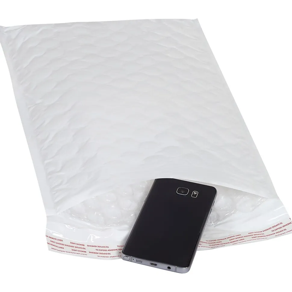 Jiffy Tuffgard Extreme® Bubble Lined Poly Mailers, 10 1/2" x 16", White, 50/Case (B923)