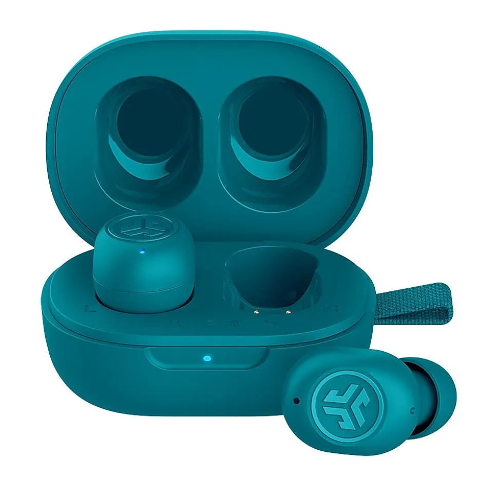 JLab JBuds Mini Wireless Noise Canceling Earbuds, Bluetooth, Aqua (EBJBMINIRAQUA124)
