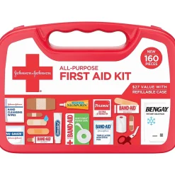 Johnson & Johnson All-Purpose First Aid Kit, 160 Pc. (202045)