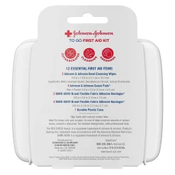 Johnson & Johnson First Aid to Go, 12 Pieces/Kit, 48 Kits/Carton (8295CT)