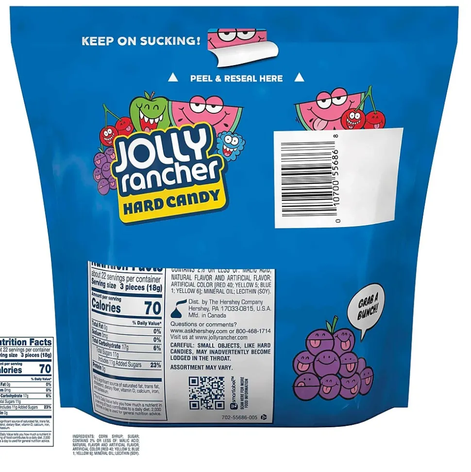 Jolly Rancher Hard Candy, Assorted Flavors, 14 oz., (HEC55686)