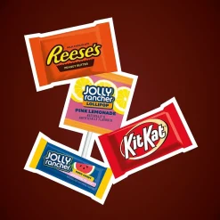 JOLLY RANCHER, KIT KAT and REESE'S Assorted Flavored Snack Size, Candy Party Pack, 34.19 oz (HEC93942)