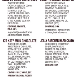 JOLLY RANCHER, KIT KAT and REESE'S Assorted Flavored Snack Size, Candy Party Pack, 34.19 oz (HEC93942)