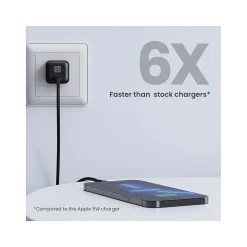 Journey Mini USB Type-C Wall Charger, Black (JWCG130BL)
