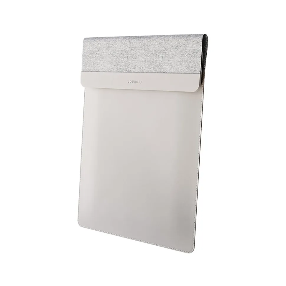 JOURNEY NEXA 14" Faux Leather Laptop Sleeve, Dove Gray (JWCS14LG)