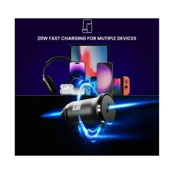 JOURNEY PULSE 20 USB-C Car Charger, Black (J20WCCBL)