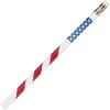 J.R. Moon Pencil Stars and Stripes Wooden Pencil, 2mm, #2 Medium Lead, Dozen (JRM7856B)
