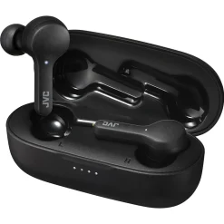JVC Gumy True Wireless Earbuds with Microphone, Bluetooth, Black (HAA7TBU)