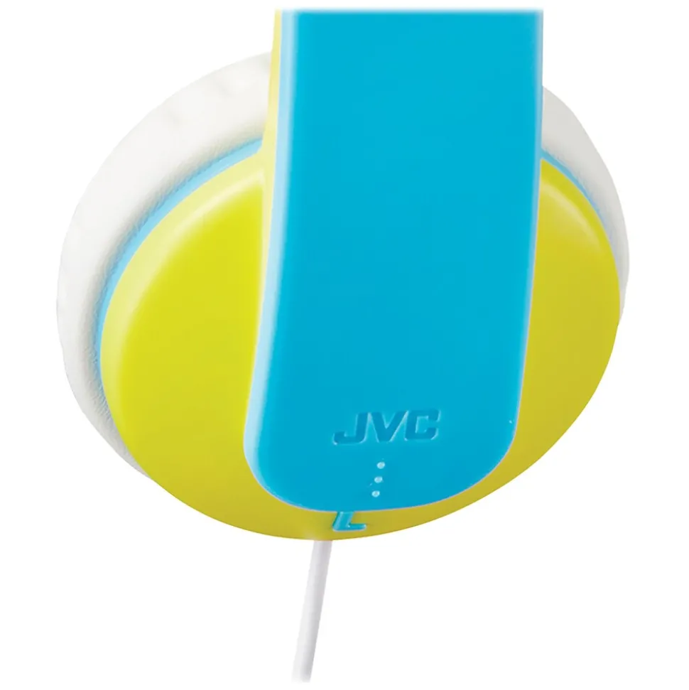 JVC Tinyphones Kids' Over-Ear Child-Safe Headphones, Blue/Yellow (HAKD7Y)