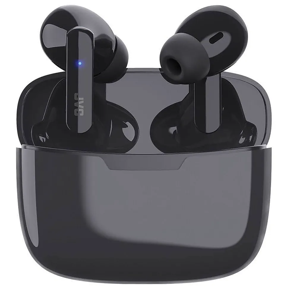 JVC Ultra-Compact True Wireless Earbuds with Charging Case, Bluetooth, Olive Black (HAD5TB)