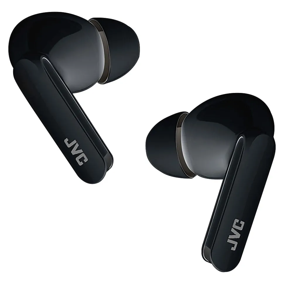 JVC Ultra-Compact True Wireless Earbuds with Charging Case, Bluetooth, Olive Black (HAD5TB)