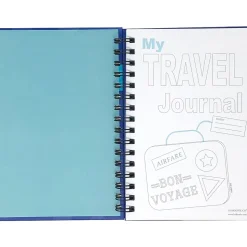Kahootie Co. Travel Journal For Kids Hardcover Journal, 5.5" x 8.5", Wide Ruled, Royal Blue, 60 Pages (TRAVB-H)