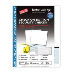 Kan't Kopy® Blank/USA® 8 1/2" x 11" 60 lbs. Security Check on Bottom Paper, Void Blue, 250/Pack