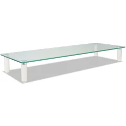 Kantek Glass Monitor Riser, 22 x 8 1/4 x 3 1/4, Clear (KTKMS370)