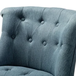 Karat Home Armless Fabric Swivel Task Chair, Blue (HOFMSY0096-BLUE)