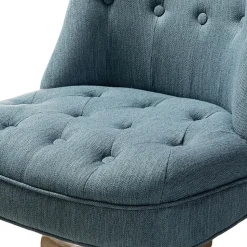 Karat Home Armless Fabric Swivel Task Chair, Blue (HOFMSY0096-BLUE)