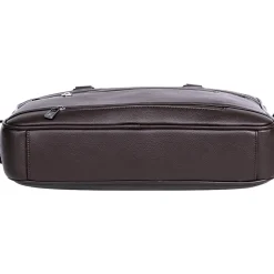 Karla Hanson Roger Laptop Briefcase, Brown Faux Leather (22601BROWN)