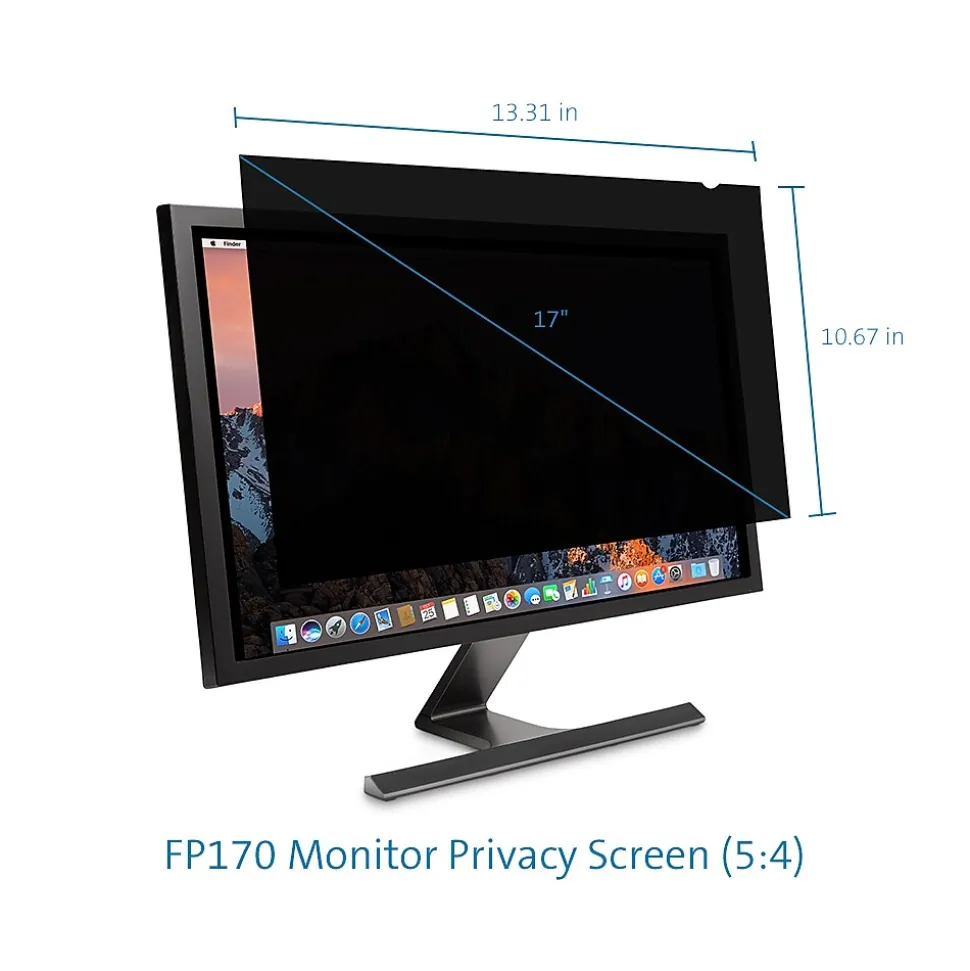 Kensington Anti-Glare Reversible Privacy Screen for 17" Monitor, 5:4 (K52105WW)