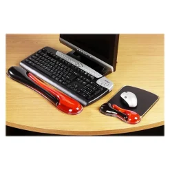 Kensington Duo Gel Mouse Pad/Wrist Rest Combo, Black/Red (62402)