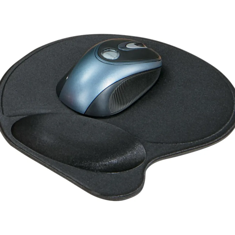 Kensington Ergonomic Wrist Pillow Gel Mouse Pad/Wrist Rest, Non-Skid Base, Black (L57822US)