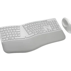 Kensington Pro Fit K75407US Wireless Ergonomic Keyboard and Mouse Combo, Gray