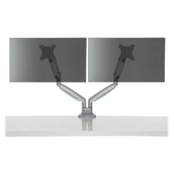 Kensington SmartFit One-Touch Dual Adjustable Monitor Arm, Up to 32" Monitor, Silver Gray (K55471WW)