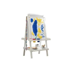 KidKraft Deluxe Dry/Wet Erase Easel, 48", White Wood (62040)