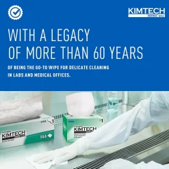 Kimtech SCIENCE KIMWIPES Delicate Task Durable Fibers Cleaning Wipers, 8.4" x 4.4", White, 286 Wipers/Box (34155)