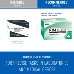 Kimtech SCIENCE KIMWIPES Delicate Task Durable Fibers Cleaning Wipers, 8.4