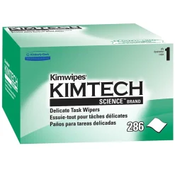 Kimtech SCIENCE KIMWIPES Delicate Task Durable Fibers Cleaning Wipers, 8.4" x 4.4", White, 286 Wipers/Box, 30/Carton (34120)