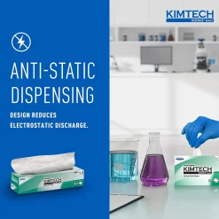 Kimtech Science Kimwipes Delicate Task Virgin Fiber Cleaning Wipers, 14.7