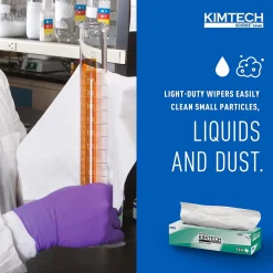Kimtech Science Kimwipes Delicate Task Virgin Fiber Cleaning Wipers, 14.7