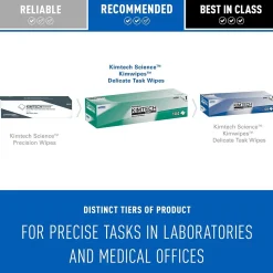 Kimtech Science Kimwipes Delicate Task Virgin Fiber Cleaning Wipers, 14.7