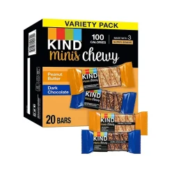 KIND Chewy Minis Gluten-Free Bar Variety Pack, 0.81 oz., 20 Bars/Box (40106)