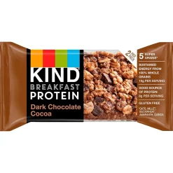 KIND Gluten-Free Dark Chocolate Cocoa Protein Breakfast Bar, 0.88 oz., 6 Bars/Box (41936)
