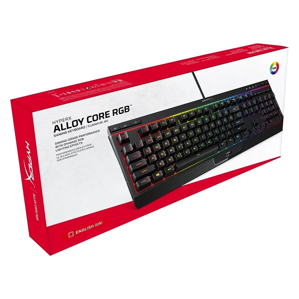 Kingston Alloy Core RGB Gaming Wired Keyboard, Black (4P4F5AA#ABA)