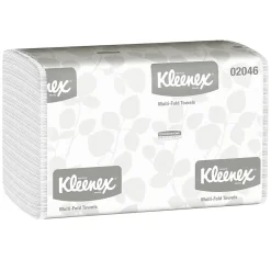 Kleenex Recycled Multifold Paper Towels, 1-ply, 150 Sheets/Pack, 8 Packs/Carton (02046)
