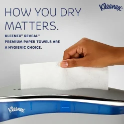 Kleenex Reveal Multifold Paper Towels, 2-Ply, White, 150 Sheets/Pack, 16 Packs/Carton (46321)