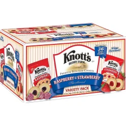 Knott's Berry Farm Rasberry and Strawberry Cookies Variety Pack, 2 oz., 36/Carton (BIS59638)