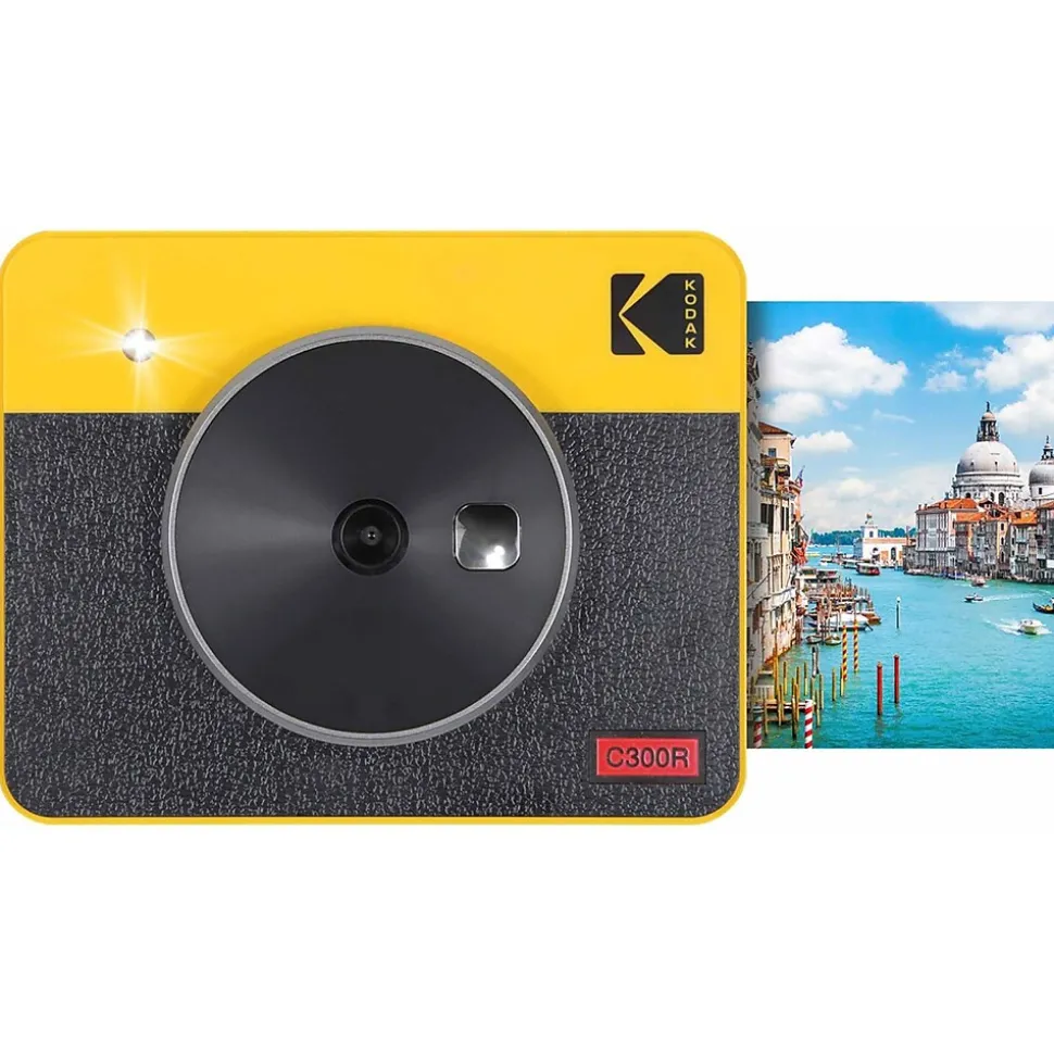 Kodak Mini Shot 3 Retro Instant Camera, Black/Yellow (C300RY)