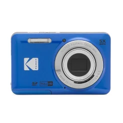 Kodak PIXPRO 16MP Point and Shoot Digital Camera, 5x Optical Zoom, Blue (FZ55-BL)