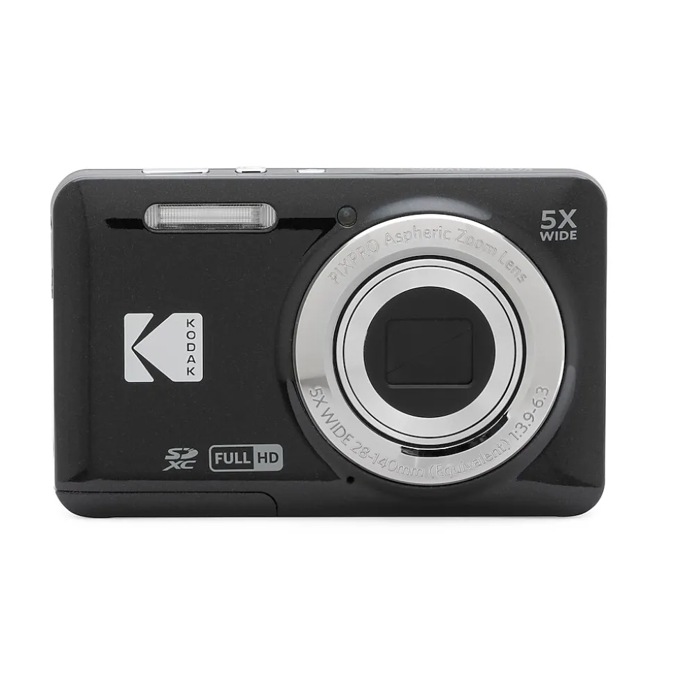 Kodak PIXPRO 16MP Point and Shoot Digital Camera, 5x Optical Zoom, Black (FZ55-BK)