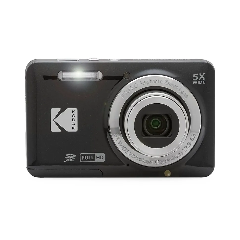 Kodak PIXPRO 16MP Point and Shoot Digital Camera, 5x Optical Zoom, Black (FZ55-BK)