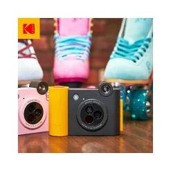 Kodak Smile+ 5 Megapixels Digital Instant Print Camera, Black/Yellow (RODSMPCAMBK)