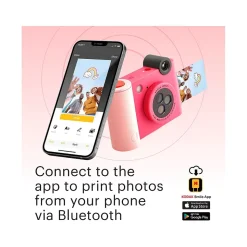 Kodak Smile+ 5 Megapixels Digital Instant Print Camera, Fuchsia (RODSMPCAMFS)