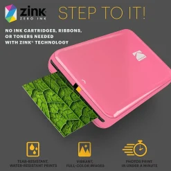 Kodak Step Mobile Zero Ink Instant Photo Printer, Single-Function, Pink (RODMP20AMZP)