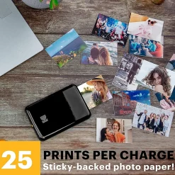 Kodak Step Mobile Zero Ink Instant Photo Printer, Single-Function, Black (RODMP20AMZBL)